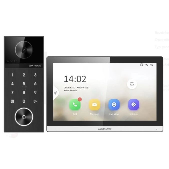 DS-KIS612-P KIT IP videotelefonu, dveřní stanice + bytový monitor